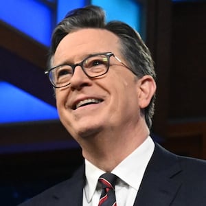 The Late Show with Stephen Colbert during Thursday’s April 16, 2026 show. Photo: Scott Kowalchyk ©2026 CBS Broadcasting Inc. All Rights Reserved.
