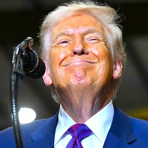 President Donald Trump gives a speech about the economy at the Coosa Steel Corporation factory in Rome, Georgia, on February 19, 2026.