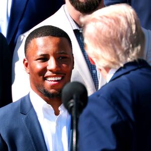 Saquon Barkley and Donald Trump