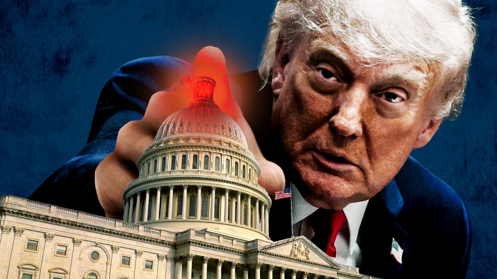 Donald Trump and the US Capitol