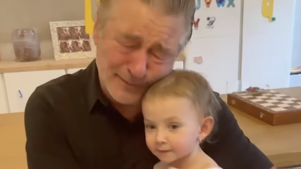 Alec Baldwin was visibly moved while opening Father’s Day gifts with his eight children in a sweet Instagram video shared by his wife Hilaria.