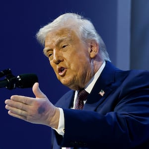 DAVOS, SWITZERLAND - JANUARY 22: U.S. President Donald Trump speaks after holding a signing ceremony for the “Board of Peace” at the World Economic Forum (WEF) on January 22, 2026 in Davos, Switzerland. The US-backed “Board of Peace” is intended to administer the fragile ceasefire in the Gaza Strip after the war between Israel and Hamas. The final makeup of the board has not been confirmed. (Photo by Chip Somodevilla/Getty Images)