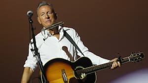 Bruce Springsteen performs at the AFI FEST 2025 Presented By Canva Opening Night "Springsteen: Deliver Me From Nowhere" Premiere at TCL Chinese Theatre on October 22, 2025 in Hollywood, California.