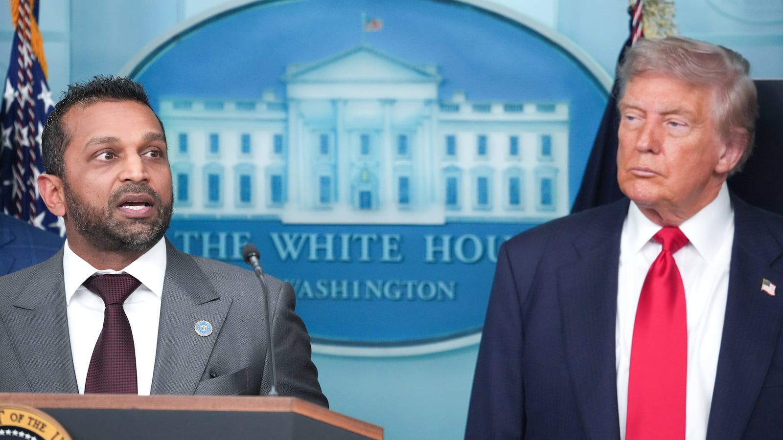 Kash Patel and Donald Trump