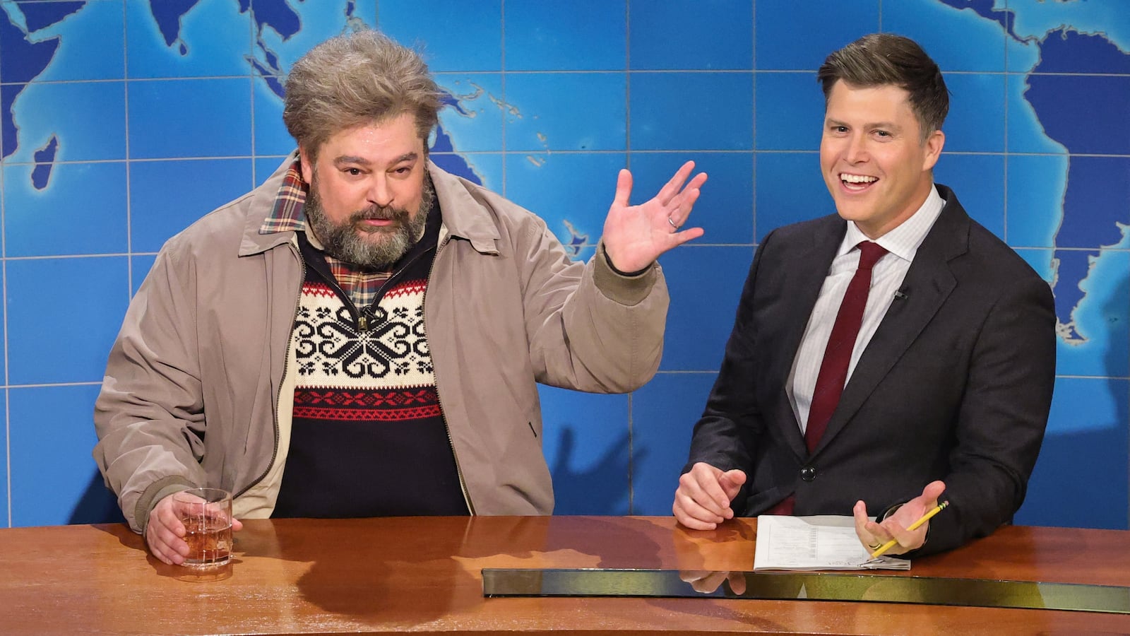 Bobby Moynihan and Colin Jost on Saturday Night Live