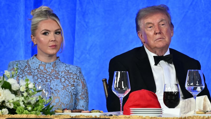 White House Press Secretary Karoline Leavitt, seen with US President Donald Trump, is heading for the exits.