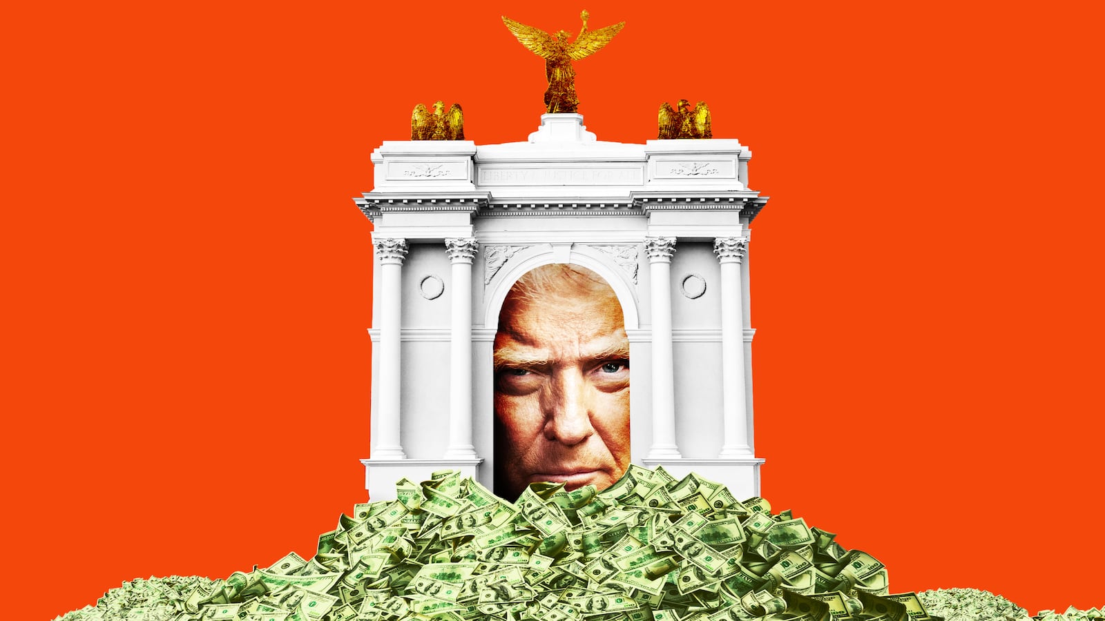 Donald Trump, triumphal arch