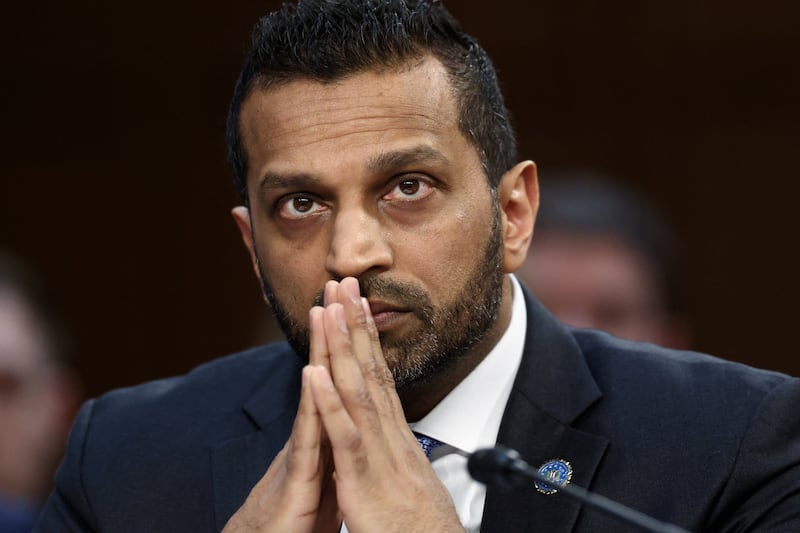 FBI Director Kash Patel testifies before a Senate Intelligence Committee hearing on Capitol Hill in Washington, D.C., U.S., March 18, 2026.