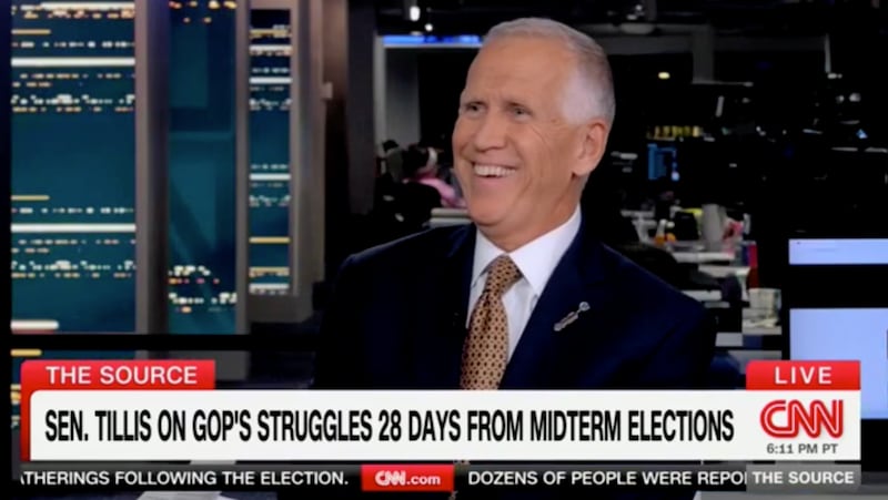 Thom Tillis talks to Kaitlan Collins on CNN.