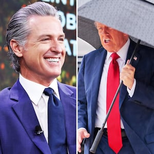 Gavin Newsom and Donald Trump.