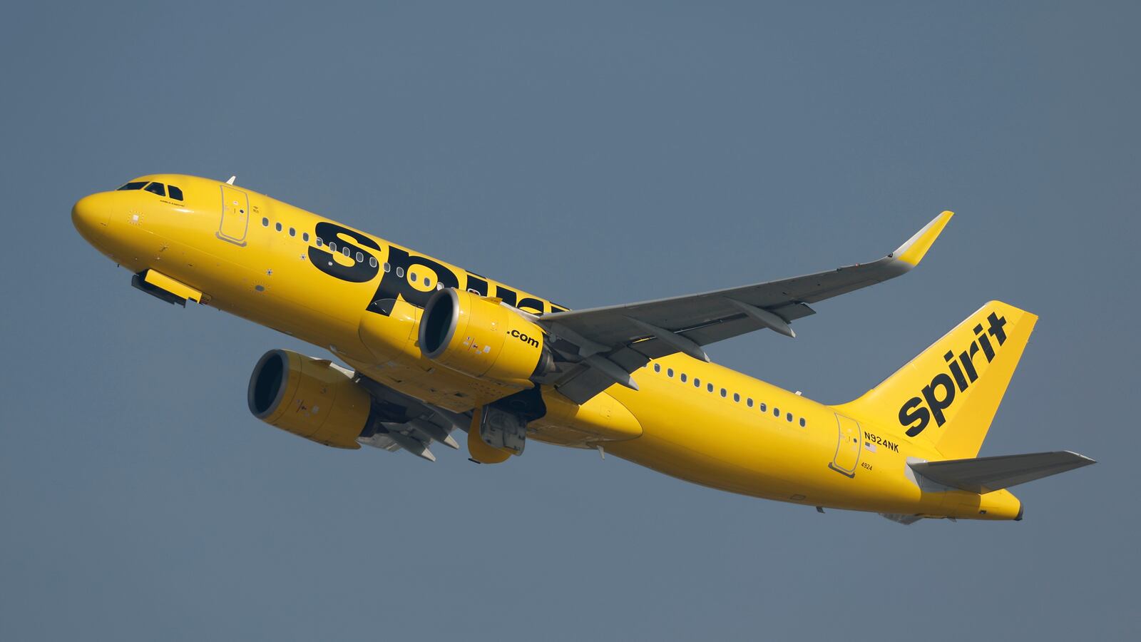 LOS ANGELES, CALIFORNIA - JANUARY 4: A Spirit Airlines Airbus A320-271N aircraft departs Los Angeles International Airport (LAX) for Baltimore on January 4, 2025 in Los Angeles, California. (Photo by Kevin Carter/Getty Images)