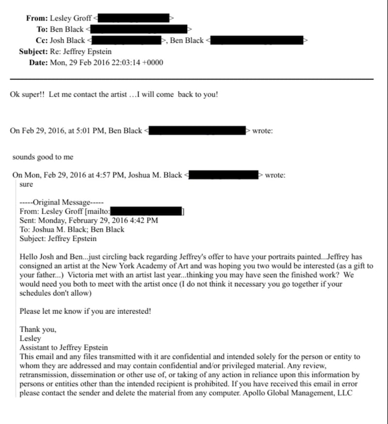 Ben Black Joshua Black Epstein Email