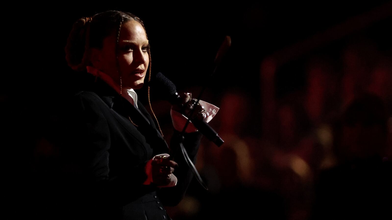 Madonna performs during the 65th Annual Grammy Awards in Los Angeles
