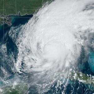 Hurricane Milton approaching Florida on Wednesday captured by satellite.
