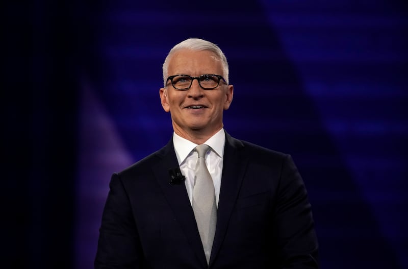 CNN's Anderson Cooper moderates a televised townhall with Democratic 2020 U.S. presidential candidate and former Vice President Joe Biden
