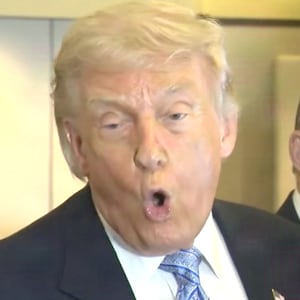 Donald Trump on Air Force One.