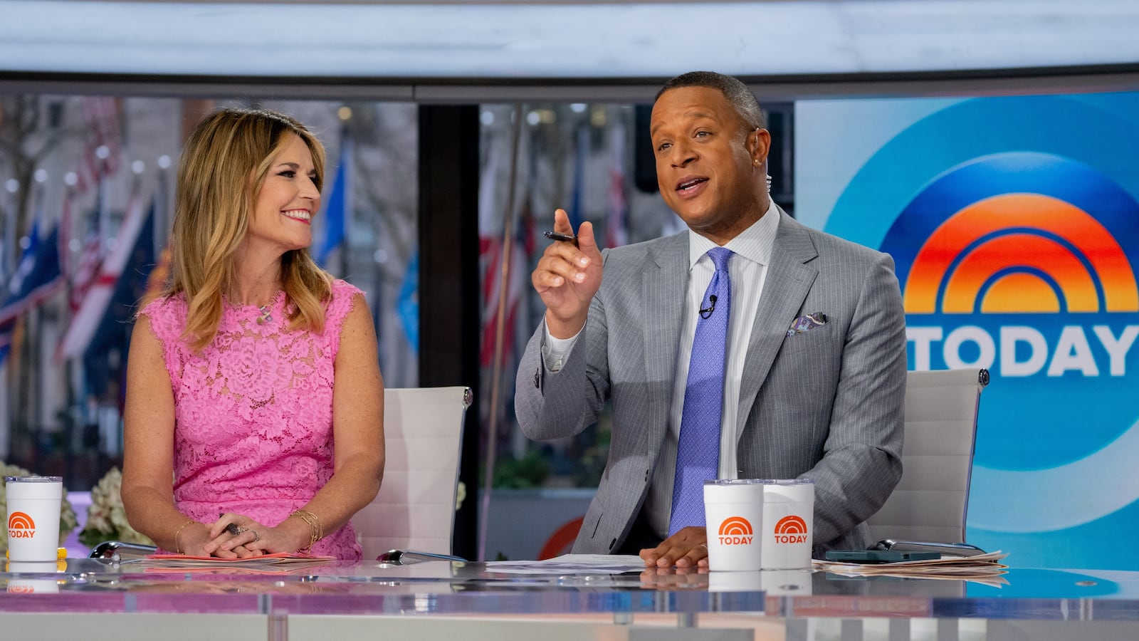 TODAY -- Pictured: Savannah Guthrie and Craig Melvin on Monday, March 24, 2025.