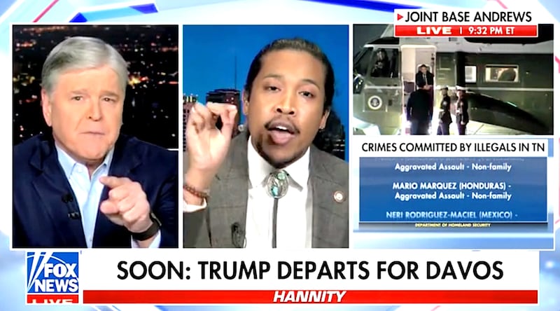 Justin Jones and Sean Hannity