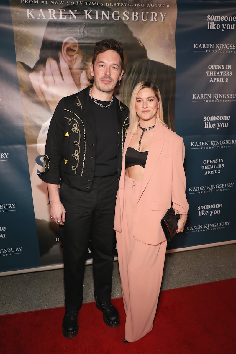 Sam Palladio and Cassadee Pope attend the "Someone Like You" Nashville Premiere at Franklin Theatre on March 19, 2024 in Franklin, Tennessee.