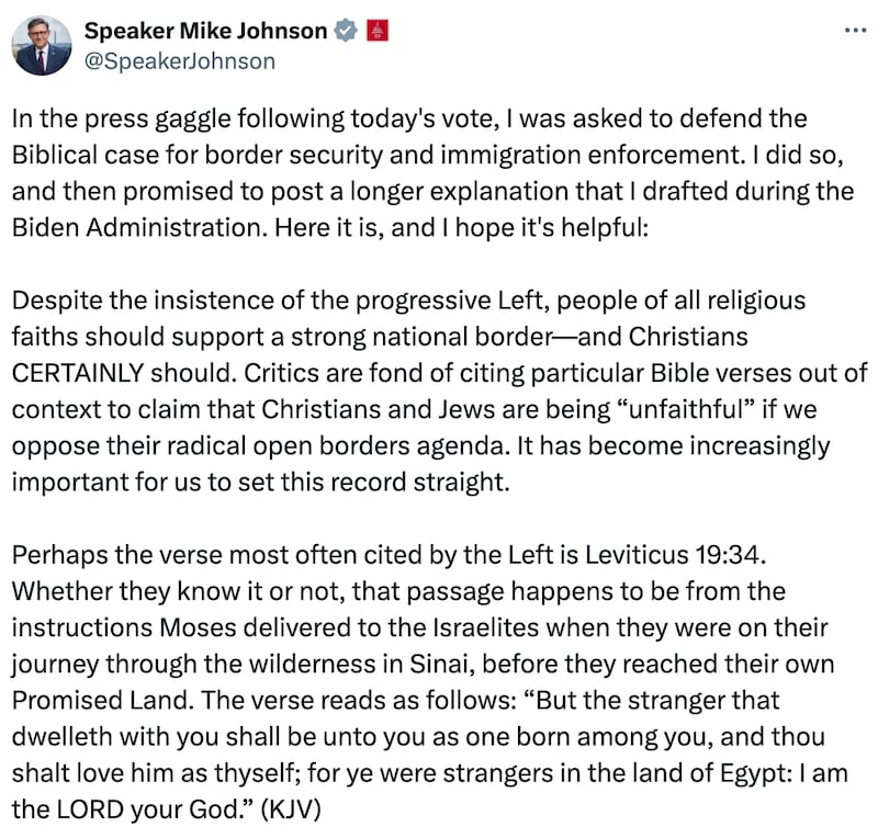 Mike Johnson on X