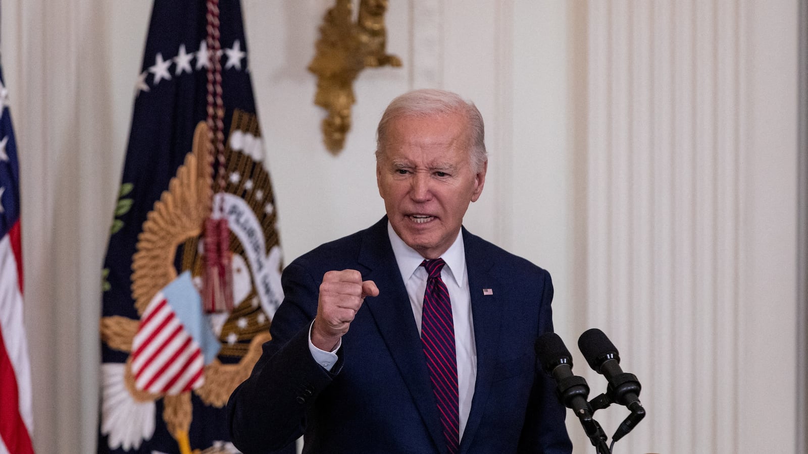 President Joe Biden hosts a meeting with mayors