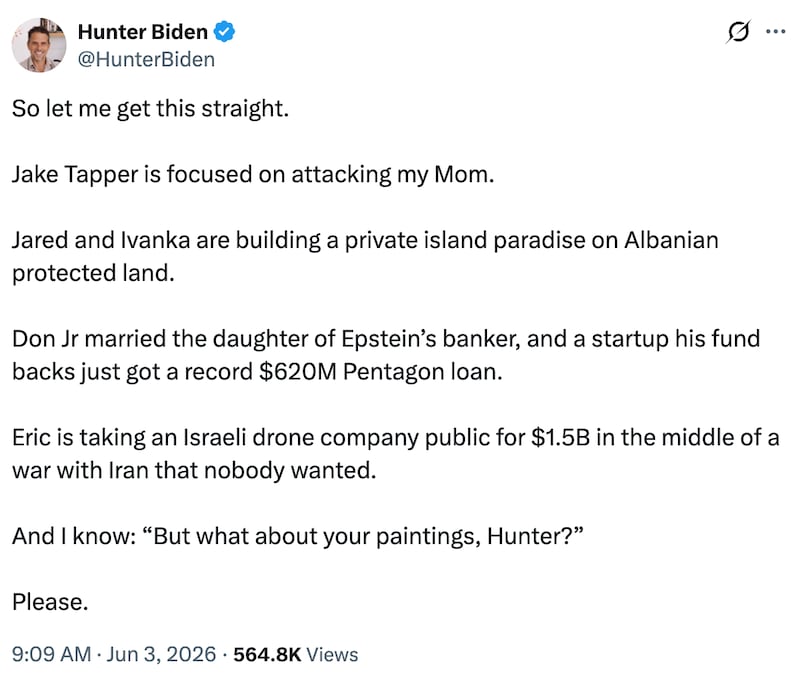 Hunter Biden on X