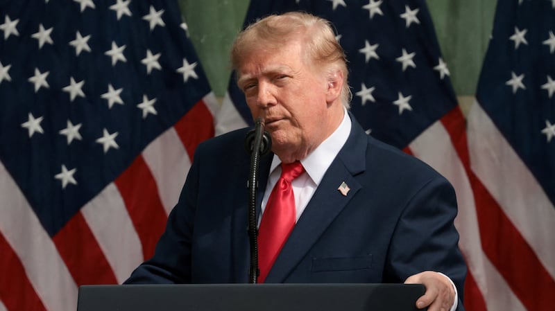 U.S. President Donald Trump speaks during an observance ceremony marking the 25th anniversary of the September 11, 2001 attack on the Pentagon, in Washington, D.C., September 11, 2026. REUTERS/Jonathan Ernst