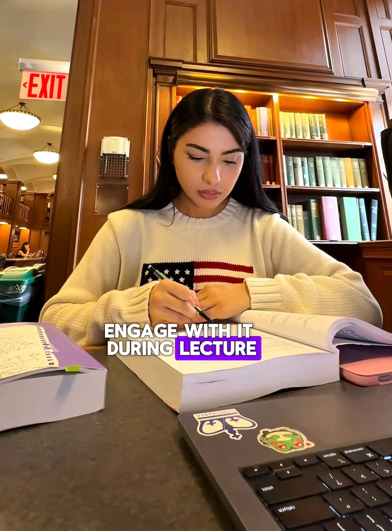 Ellie Aghayeva is apart of "StudyTok," an online community that glamorizes studying.