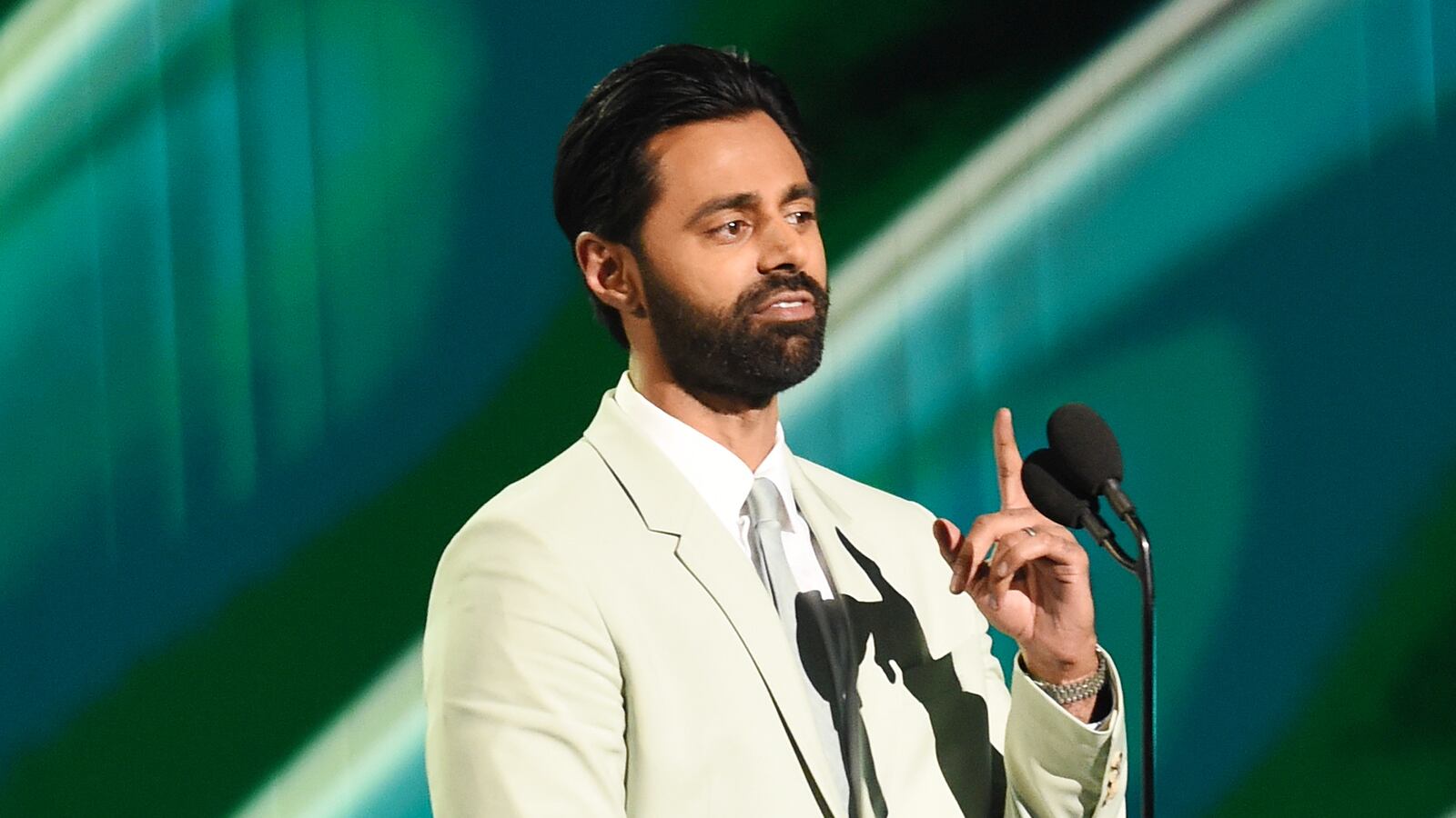 Hasan Minhaj speaks onstage at The 2023 ESPYS
