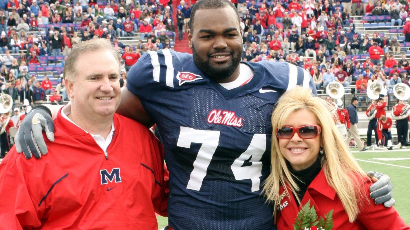 ‘The Blind Side’ subjects Sean and Leigh Anne Tuohy with Michael Oher