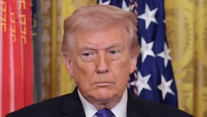 U.S. President Donald Trump attends a Medal of Honor ceremony at the White House in Washington, D.C., U.S., March 2, 2026. REUTERS/Jonathan Ernst