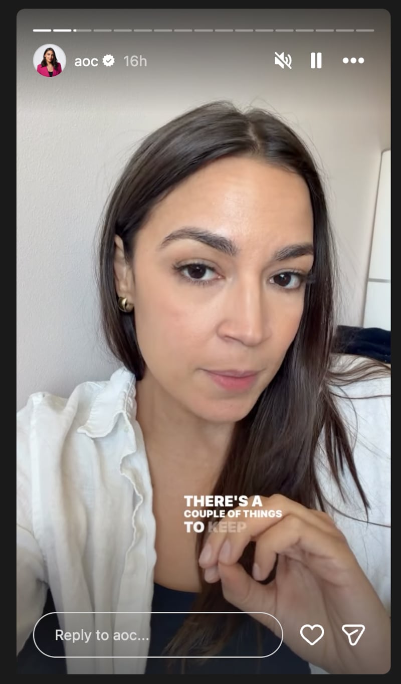 AOC slammed the negative messaging around women's decision to freeze their eggs in one of multiple posts on Instagram.