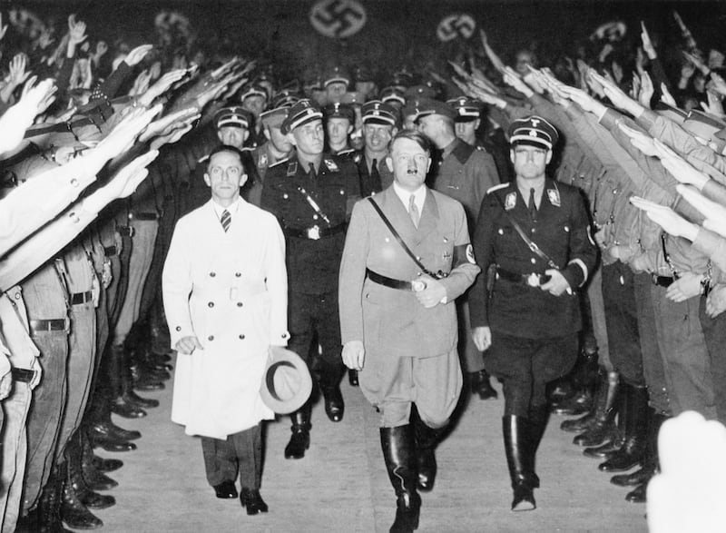 Chancellor Adolf Hitler & Minister of Propaganda Joseph Goebbels in Berlin in 1933.