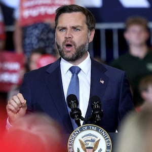 Vice President JD Vance speaks during a Republican National Committee’s Midterm Rally at the Mid-America Center, in Council Bluffs, Iowa, US, September 18, 2026.