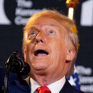 WASHINGTON, DC - AUGUST 13: U.S. President Donald Trump gestures while speaking at an event at the Kennedy Center on August 13, 2025 in Washington, DC. Trump announced the first nominees of the annual Kennedy Center Honors since taking control of the center's board earlier this year. (Photo by Andrew Harnik/Getty Images)