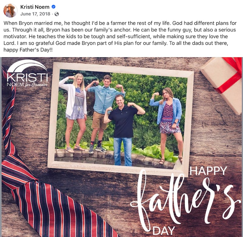 Kristi Noem on Facebook