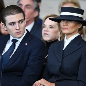 Barron and Melania Trump.