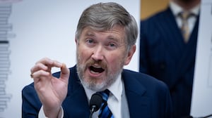 WASHINGTON, DC - FEBRUARY 11: Congressman Thomas Massie (R-KY) questions Attorney General Pam Bondi about the Epstein Files during a hearing before the House Committee on the Judiciary, at the Rayburn House Office Building in Washington, DC on February 11, 2026. (Photo by Nathan Posner/Anadolu via Getty Images)