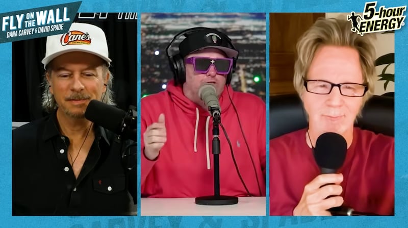 David Spade, Dana Carvey, and Tim Dillon.