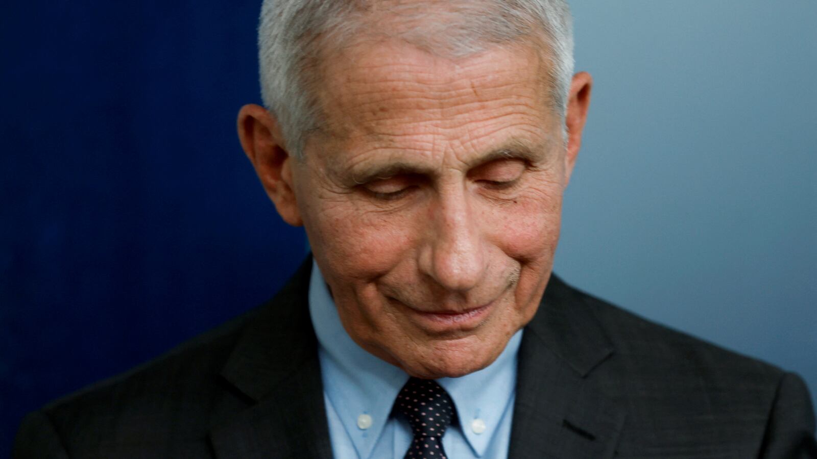 NIH National Institute of Allergy and Infectious Diseases Director Anthony Fauci joins White House Press Secretary Karine Jean-Pierre for the daily press briefing at the White House in Washington.