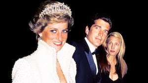 A photo composite of Princes Diana, JFK Jr., and Carolyn Bessette Kennedy.