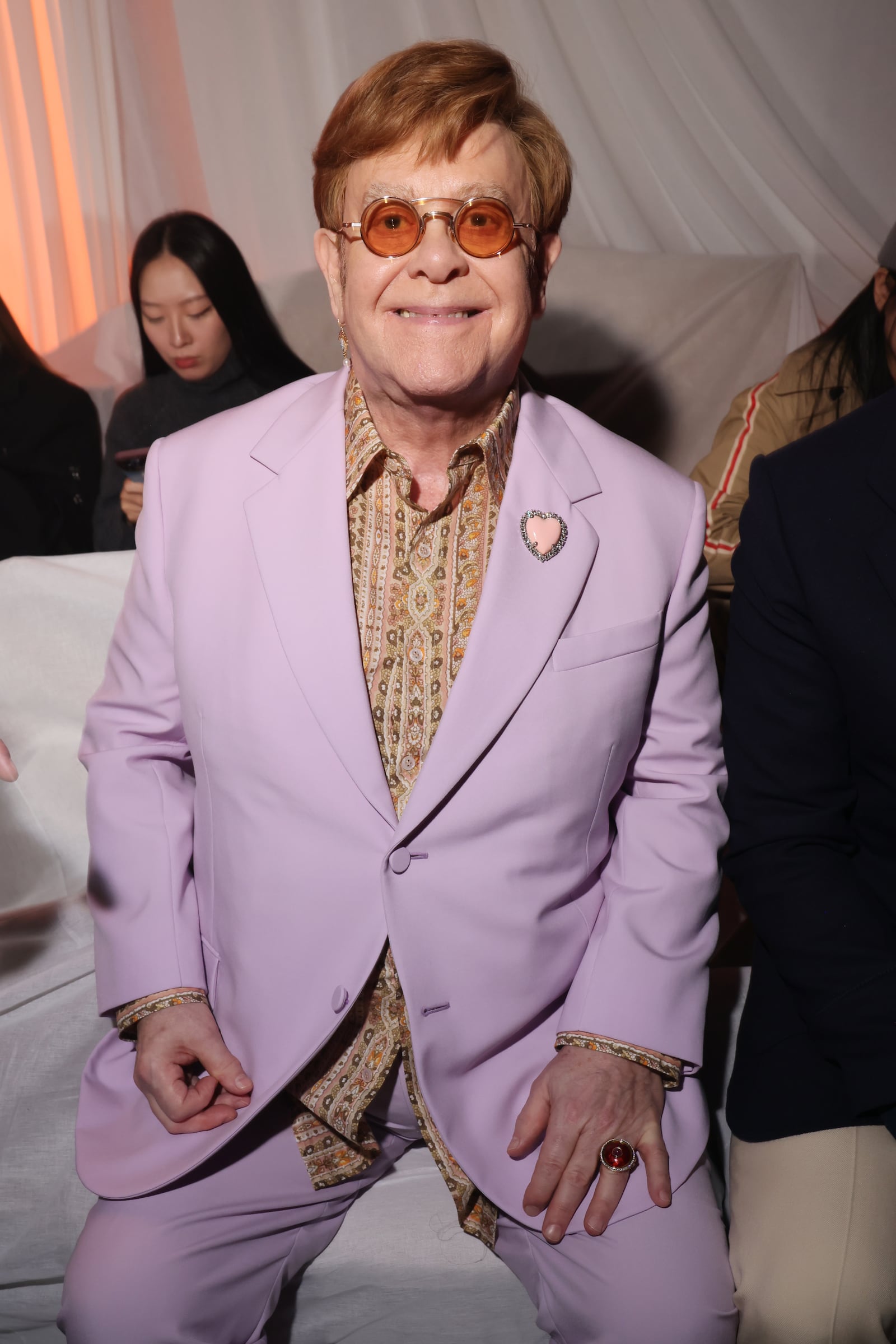 Elton John attends Paris Fashion Week on September 29, 2024.
