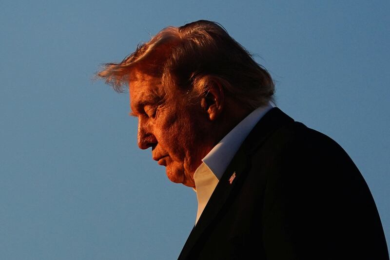 U.S. President Donald Trump arrives at Joint Base Andrews, U.S., May 3, 2026.