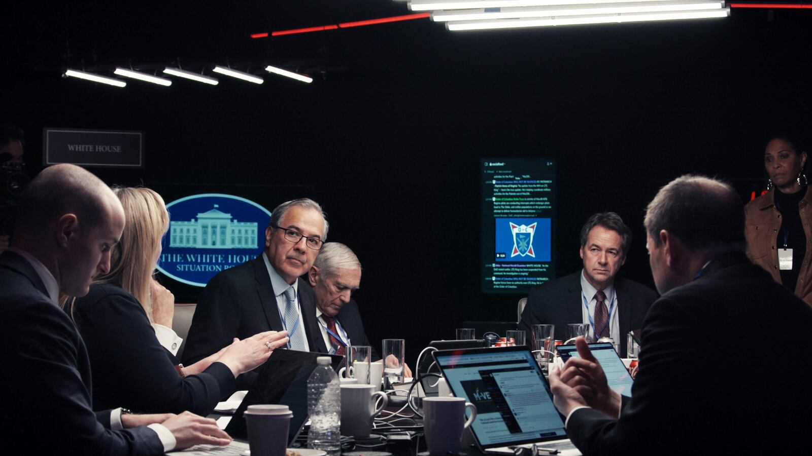 A photo including a still from the film War Games