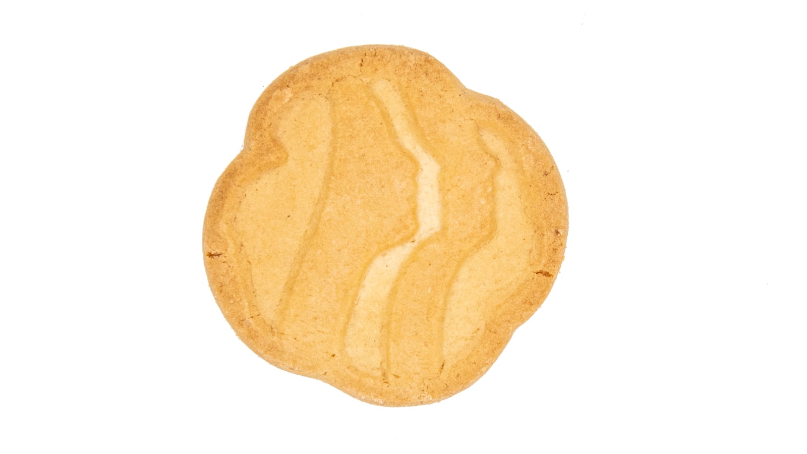 A Trefoil shortbread Girl Scout cookie.