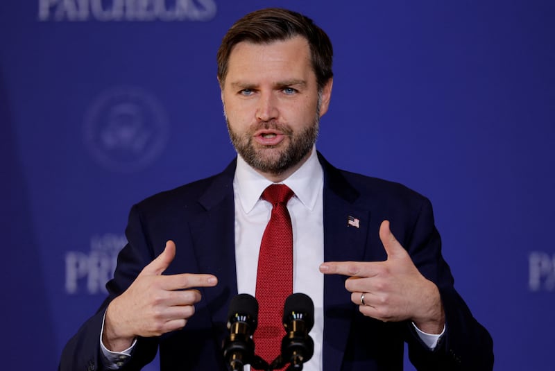 Vice President JD Vance brought up the strikes on Iran and referred to it only as a "military operation" toward the end of his speech in Rocky Mount, NC on March 13, 2026