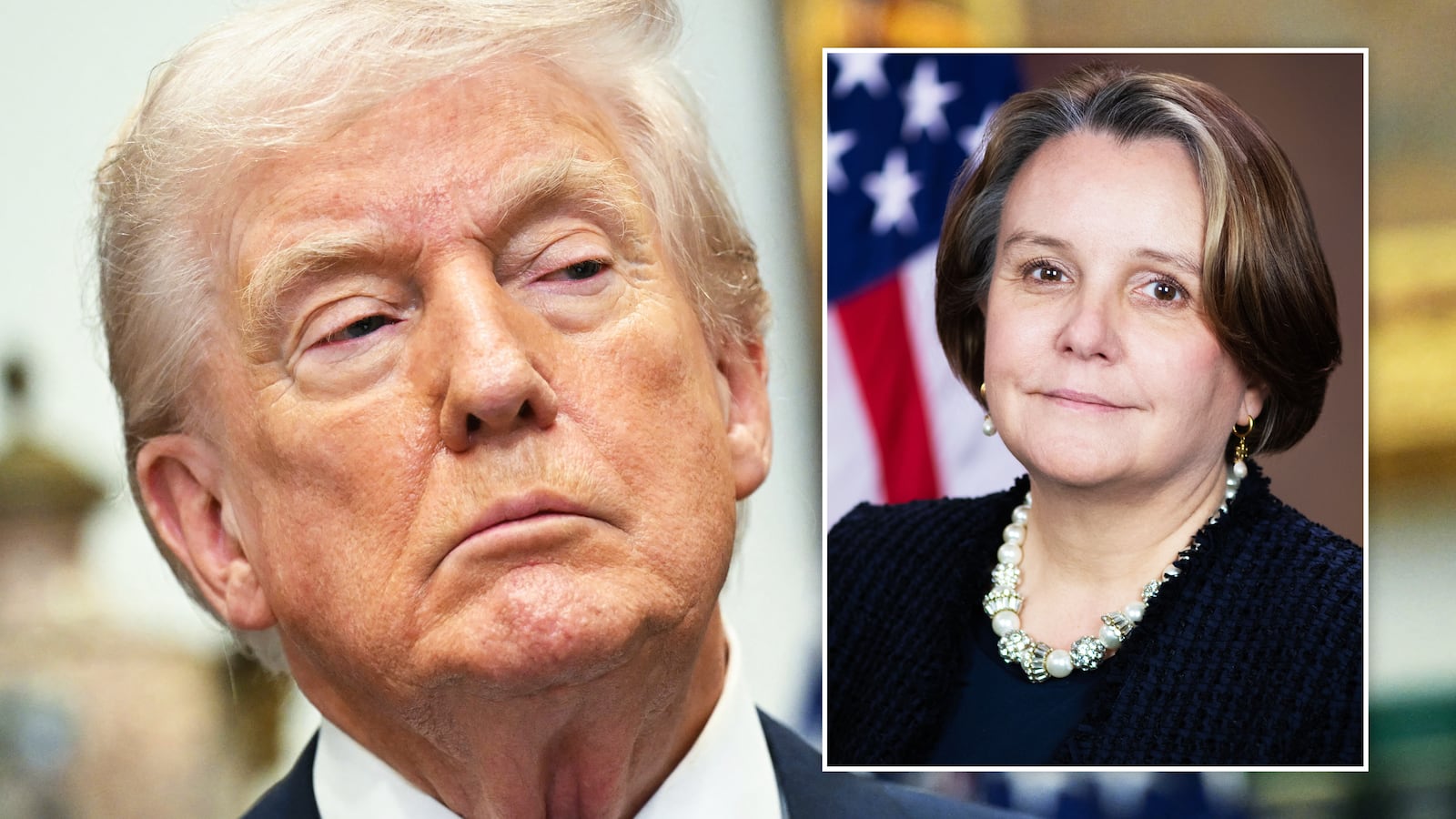 Donald Trump and Assistant Attorney General Gail Slater.