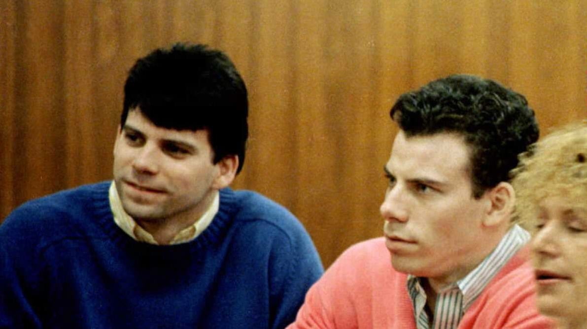 Erik (right) and Lyle Menendez (left) during a court appearance in Los Angeles.