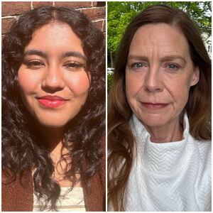 Muskaan and Cathy for Jones Road Your Skin Foundation Stick.