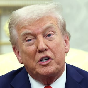 WASHINGTON, DC - OCTOBER 09: U.S. President Donald Trump delivers remarks during a meeting with Finland President Alexander Stubb in the Oval Office at the the White House White House on October 09, 2025 in Washington, DC. Stubb and Trump met to discuss bilateral trade, defense policy and the war in Ukraine. (Photo by Anna Moneymaker/Getty Images)